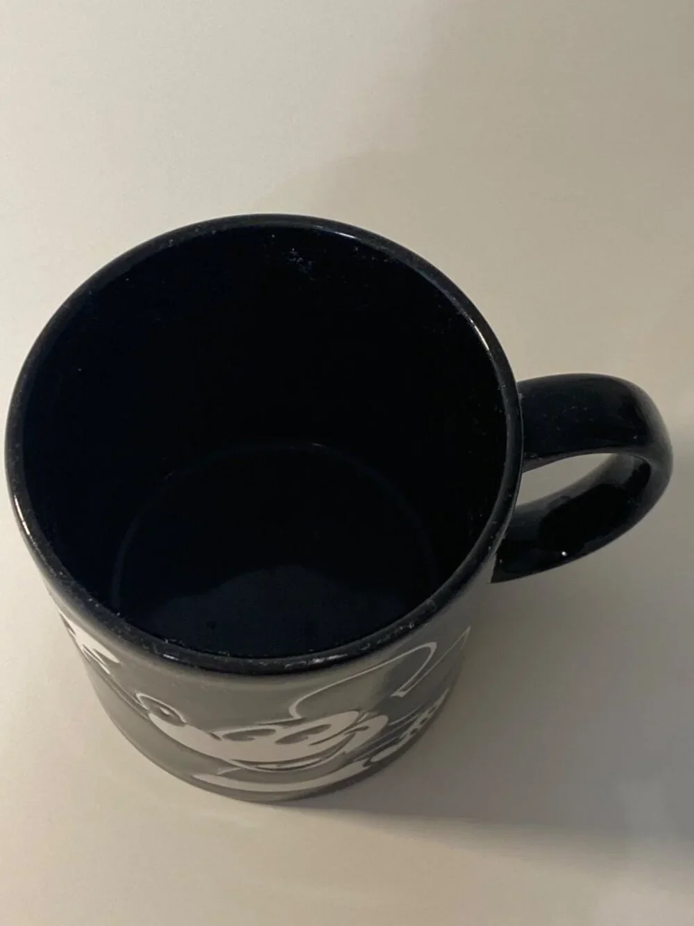 Disney Mickey Mouse Black White Etched 3D Coffee Mug Cup 12oz Retro Look Mickey